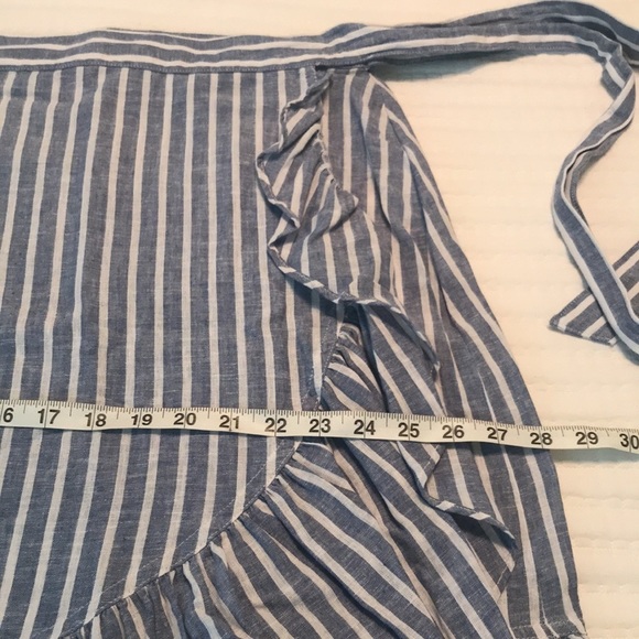 NWT Chaps Linen Blend Ruffled Wrap Midi Skirt Size 2X - Picture 12 of 12